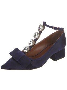 Marni satin pumps with rhinestone detail